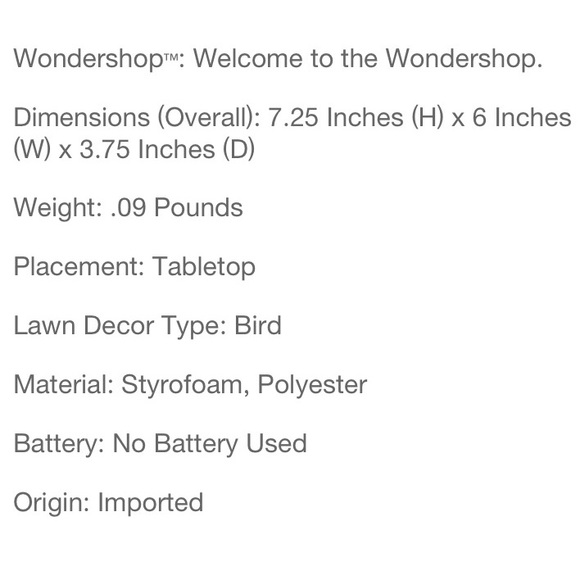 Wondershop Fabric Bird Cream Scarf Decorative Figurine Featherly Friends - Picture 4 of 9